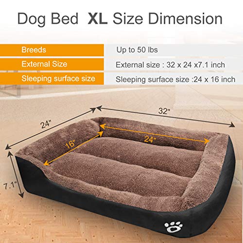 TR pet Large Dog Beds (XL/XXL/XXXL) with Removable Cover X Large Pets