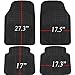 UAA MT9001BK Black All Weather Trimmable Heavy Duty Rubber Front Rear Floor Mat Set 4 Piece