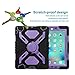 Ipad case, Afranker Ipad 2 case, Ipad 3 case, Ipad 4 Case Plastic Kid Proof Extreme Duty Dual Protective Back Cover with Kickstand Black/purple