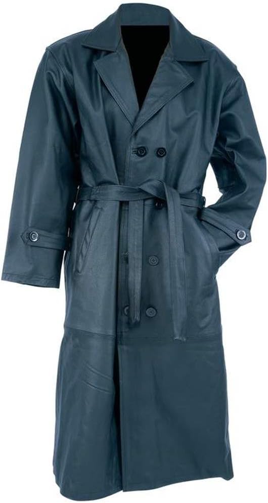 Solid Cowhide Trench Coat -l - Style GFTRSLL