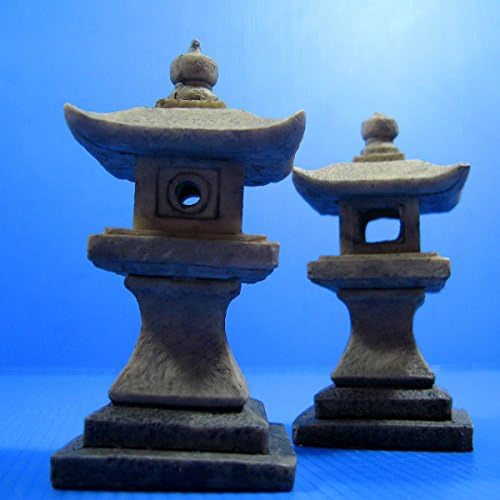 2pcs Japanese garden Decoration 3.9" 10cm - Aquarium Polyresin FISH TANK