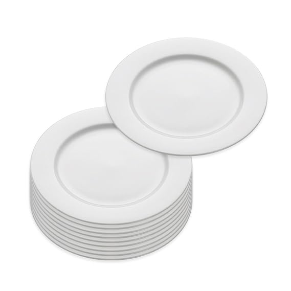 10er SET Teller rund mF 23 cm / Maxwell & Williams / White Basics / Round / Vorspeisenteller