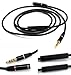 Black Headset Earphone Headphone Adapter with Remote & Mic Extension Cable