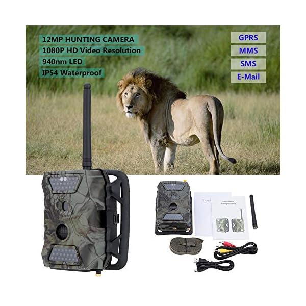 Wildkamera Nachtsicht,12mp HD Nachtsicht MMS Infrarot Wildlife Scouting Kamera Sendet Bilder Direkt An Ihr Telefon