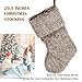 GMOEGEFT Christmas Stocking 20 Inches Brown Plush Faux Fur Xmas Tree Holiday Decorations