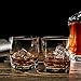 Taylor'd Milestones 10 oz Scotch Glasses, Whiskey Glass Set Includes 2 Diamond Etched Old Fashioned Tumblers
