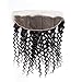 Human Hair Lace frontal 13x4 inch Swiss Medium Brown Lace Deep Wave Hair with Baby Hair 14 inch Hair Extensions (14 inch lace frontal)