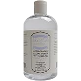 Oak & Sage Homeopathic Facial Toner Witch Hazel Unscented - 12oz Astringent, 100% Pure, No Alcohol, No Additives