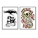 si ying Temporary Tattoos Arm Sticker Roses, 8 Sheets Skulls Art Arm Sticker Body Waterproof Tattoo
