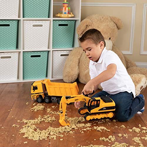 4 Excavator+Dump+Truck+Toy+Kids