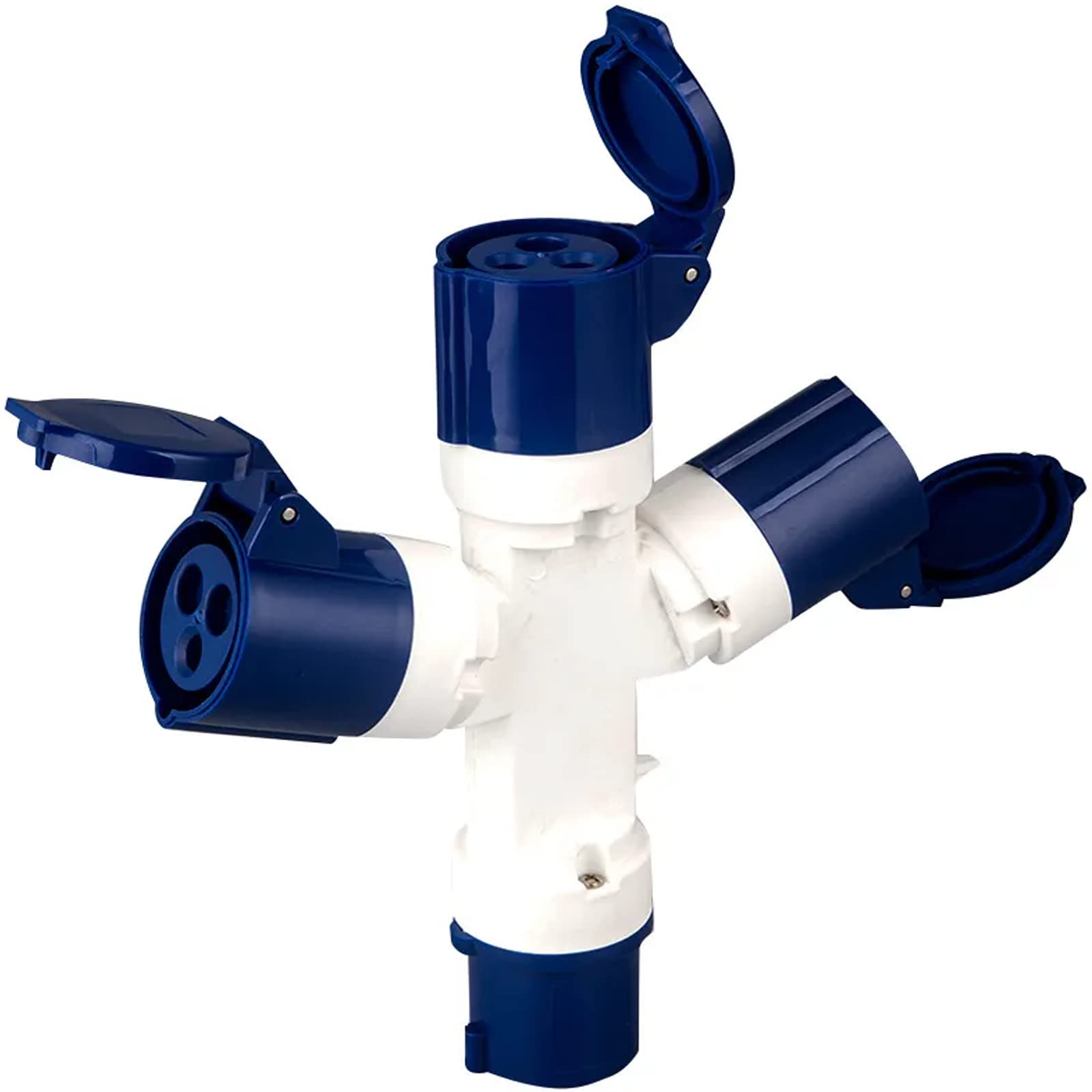 Xtremeauto Caravan Hook Up Cable 16amp Splitter - 3 Way Electric Hook Up Splitter, 16amp Splitter, Tents 16a Hook-Up Adapter, Camping Caravan Electric Hook Up Cable Mains Converter (3 Way Splitter)