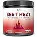 Beet Heat Beet Root Powder [Patented & Clinically Proven] Premium Circulation Superfood for Endurance, Energy & Recovery - Nitric Oxide Supplement Enhanced with Vaso6 & Grape Seed Extract - No Sugar primary