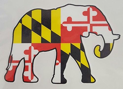 Maryland Flag Elephant Sticker