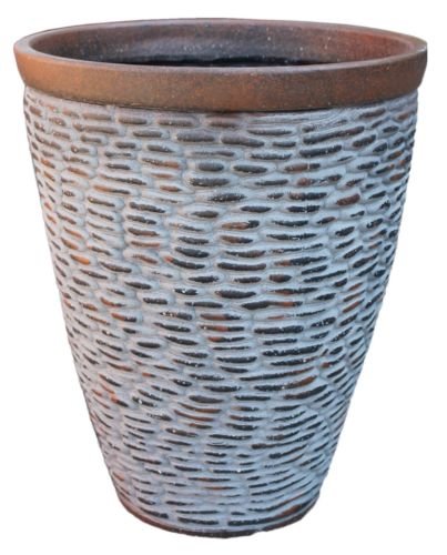 Rustic Stone Large Plant Pots Round Tall Plastic Planters Indoor Outdoor Garden 25 7 Litre Buy Online In Trinidad And Tobago At Trinidad Desertcart Com Productid 52376305