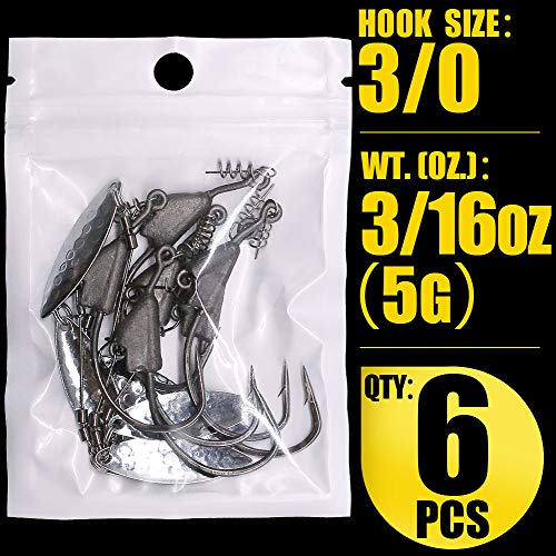 XFISHMAN UnderspinJigHeadsSwimbaitHookswithSpinner Blades