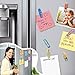 8 Inspirational Fridge Magnets Clips + Strong Hook Magnet - Display Photos & Memos On a Refrigerator, Locker, Whiteboard in a Cute & Fun Way. Perfect for Kitchens, Offices, Classrooms & Cubicles.