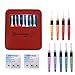 Yarn Mania Light Up Crochet Hooks | Lighted Crochet Hooks Set w/Crochet Case & 9 Ergonomic Crochet Hooks (Sizes 2.5mm-6.5mm) (Red)