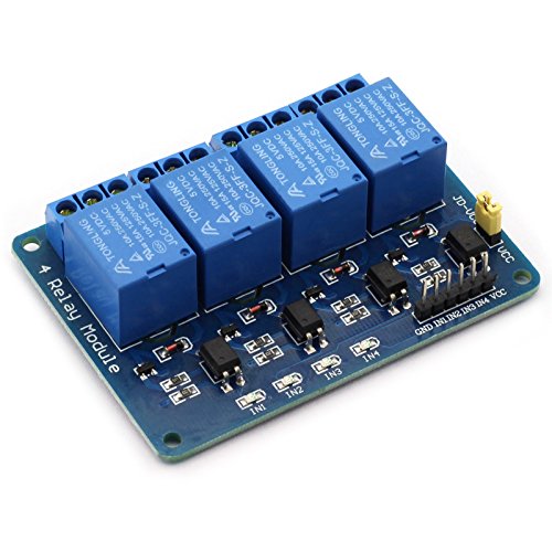 DZS Elec 4 Channel 5V Relay Module with Optical Coupler Protection Expansion Board