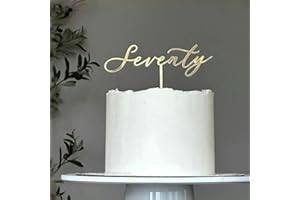 Gold Acrylic Seventy Cake Topper,Cheers to 70 Years Cake Topper - 70th Birthday Cake Decorating Supplies, Perfect for 70th An