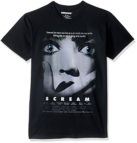 Miramaxx Men's Scream Movie Poster Short Sleeve T-Shirt, Black, Medium