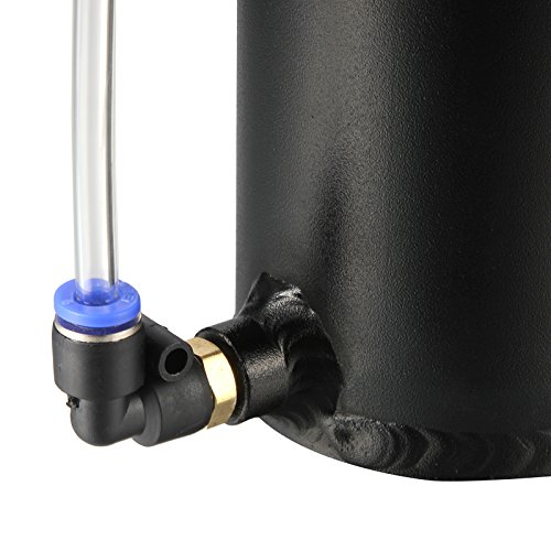 Dromedary Black Aluminum Oil Reservoir Catch Can Tank Kit Breather Filter Baffled