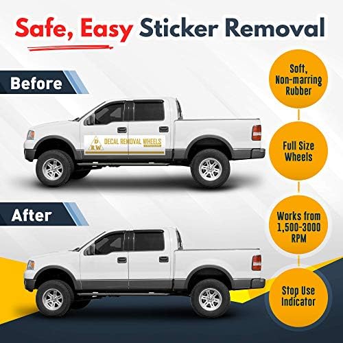 PanzerGlobal Car Decal Remover Wheel Set Compatible With Any Drill