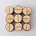Habbi 30pcs Wood Place Card Holders, Rustic Table Numbers Holder, Table Name Card Holder with Kraft Place Cards Bulk for Wedding or Home Party Table Number Sign