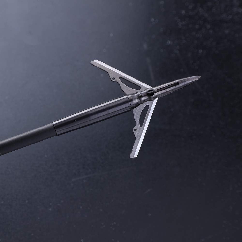 DEEPOWER 4-Pack Mechanical Broadhead 100grain 2 Blade Hunting Broadhead 2"+1/2" Cutting Carbon Steel 4 Blades Archery Broadhead for Crossbow and Compound Bow : Sports & Outdoors