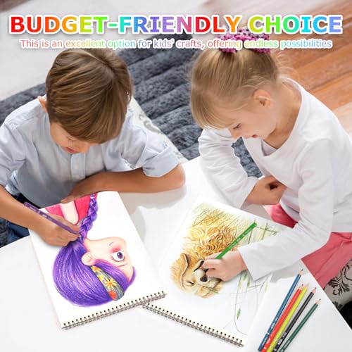 9" x 12" Sketch Book, 2-Pack 50 Sheets Spiral Bound Art Sketchbook, Acid Free Artist Drawing Book Paper, Art Supplies for Adults Kids, Craft Activities, Sketch Paper for Drawing Coloring Sketching