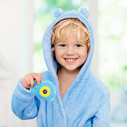 Kids Camera, Digital Video Camera Children Creative DIY Camcorder with Rechargeable Battery Birthday / Christmas / New Year Toy Gifts for 3 4 5 6 7 8 9 10 Year Old Boys Girls with 32GB SD Card - Blue - Thumbnail 6