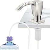GAGALIFE Kitchen Sink Soap Dispenser Brushed Nickel, Built in Soap Dispenser for Kitchen Sink with 40" Silicone Extension Tube Kit,(ABS Plastic) in Sink Soap Dispenser Pump, LT001BN-G