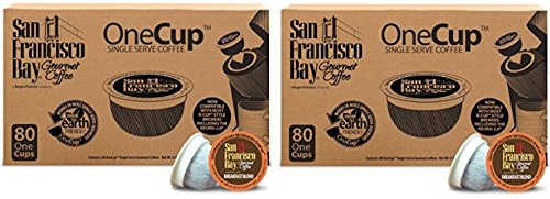 San Francisco Bay OneCup, Breakfast Blend, 80 Count- Single Serve Coffee, Compatible with Keurig K-cup Brewers (2 Pack)
