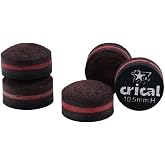 CRICAL 5-Piece Pool Cue Tips, 6 Layer Billiard Cue Tips Soft Medium Hard | 11mm 11.5mm 12mm 13mm Pool Stick Tips for Billiards Cue Accessories