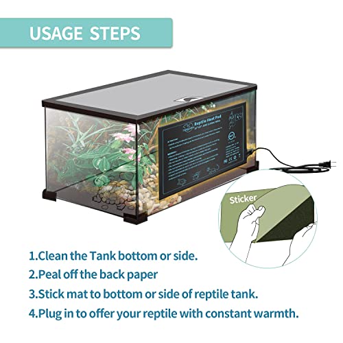 HYDGOOHO Reptile Heat Pad Under Tank Terrarium Heater MET Approved
