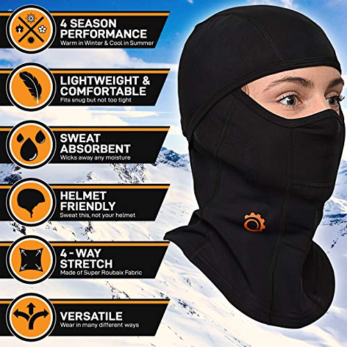 image for Balaclava by GearTOP, Best Full Face Mask, Premium Ski Mask and Neck W