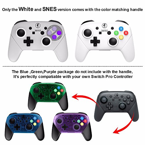 MASCARRY Replacement Shell Case for Switch Pro Controller, Super Switch DIY Transparent Faceplate and Backplate Case with Replacement Buttons for Switch Pro Controller (Ice Blue) - Thumbnail 6