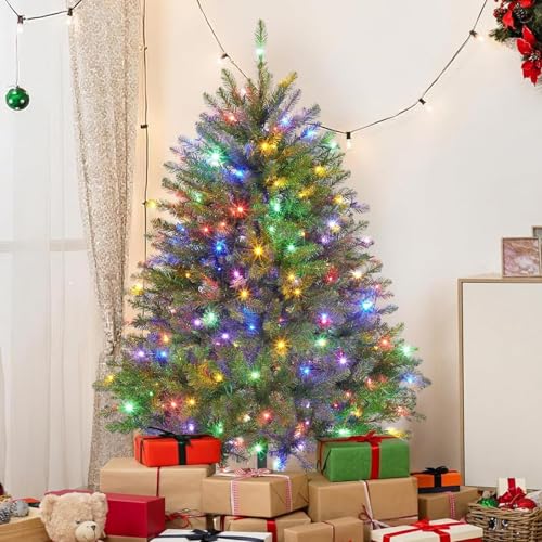 Photo 1 of ***STOCK PHOTO FOR REFERENCE ONLY***Garvee 6 ft Artificial Christmas Tree Prelit, PVC Xmas Tree with 1309 Branch Tips, 450 Dual-Color LED Lights & Foldable Base, for Holiday, Party, Christmas Decorations, Green
