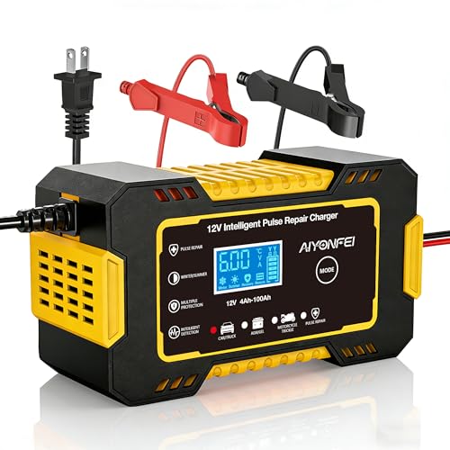AIYONFEI Car Battery Charger 12V 6A Smart Trickle Charger Fully Automatic at Amazon