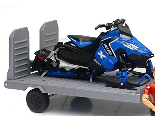 New Ray Xtreme Adventure Pickup with Polaris Switchback Snowmobile Kids Play Set, Explore Outdoor Snow Open Land While Riding on His Polaris Switchback Snowmobile, Great Gift for Kids - Thumbnail 3