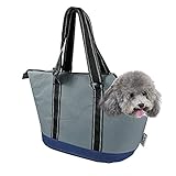 Portable Small Pet Dog Puppy Cat Travel Outdoor Carrier Carry Tote Bag (Dark Grey) - Go Shopping, Hiking, Walking, with Doggy