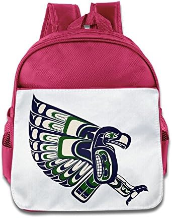 Huma Football Seattles Seahawk Children School Bookbag Backpack Pink