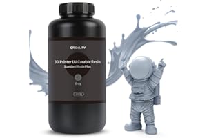 Creality Official Upgrade 3D Printer Resin, 1000g Standard Photopolymer Resin for LCD 3D Printing, 405nm UV-Curing Resin, High Precision, Low Shrinkage, Excellent Fluidity (Grey)