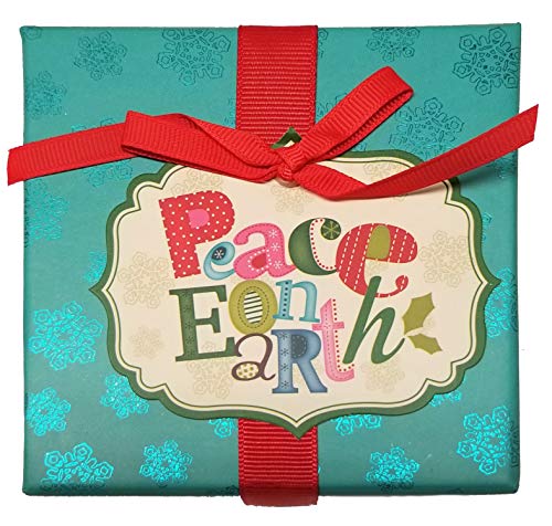 Christmas Gift Card Holder Boxes with Ribbon & Foil (Set of 4)