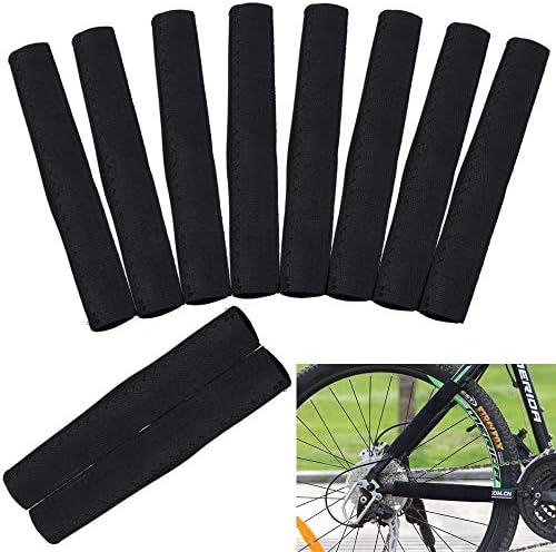 Yiqiane Bike Accessories Bicycle Chain Protector Frame Protection Chainstay Protector Pad Cover Guard Mountain Road Bike Chain Protection Frame Soft Cloth Durable (Color : Black)