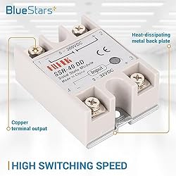 BlueStars 2PCS Solid State Relay SSR-40DD DC to DC