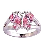 Psiroy Women's 925 Sterling Silver 2.25cttw Pink Topaz Filled Ring