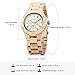 Bewell W116B Mens Wooden Watch with Date Day Luminous Hands Lightweight Retro Wrist Watch (Maple Wood)