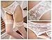 Coxeer Lace Garter Belt Panties & Sheer Stockings Lingerie Set For Women's (White)