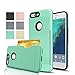 Google Pixel Wallet Case,Anoke [Credit Card Slots Holder]Hard Plastic PC TPU Soft Hybrid Shockproof Heavy Duty Protective Cover Case For Google Pixel KC2 Mint