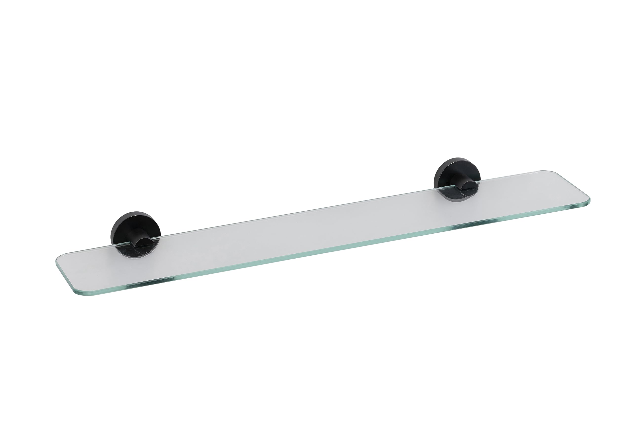 Croydex Metra Flexi-Fix Frosted Glass Shelf, Matt Black